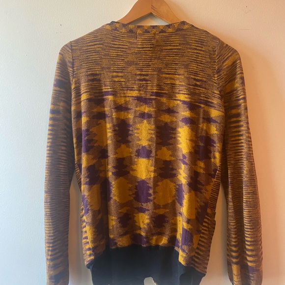 funky orange and purple cardigan - Picture 2 of 3